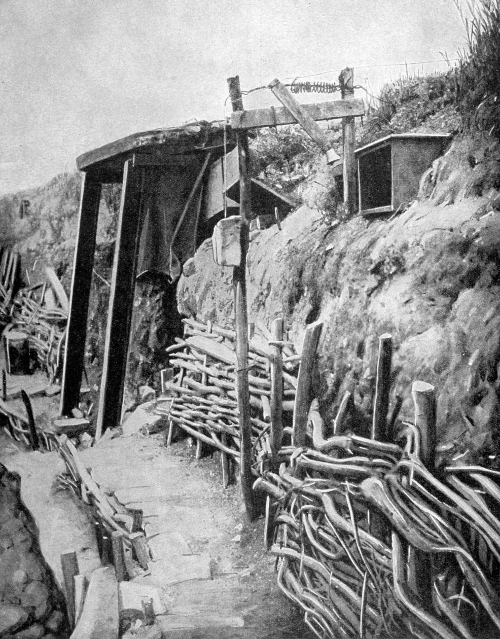 Francouzský zákop, první světová válka, 1915 od Unbekannt