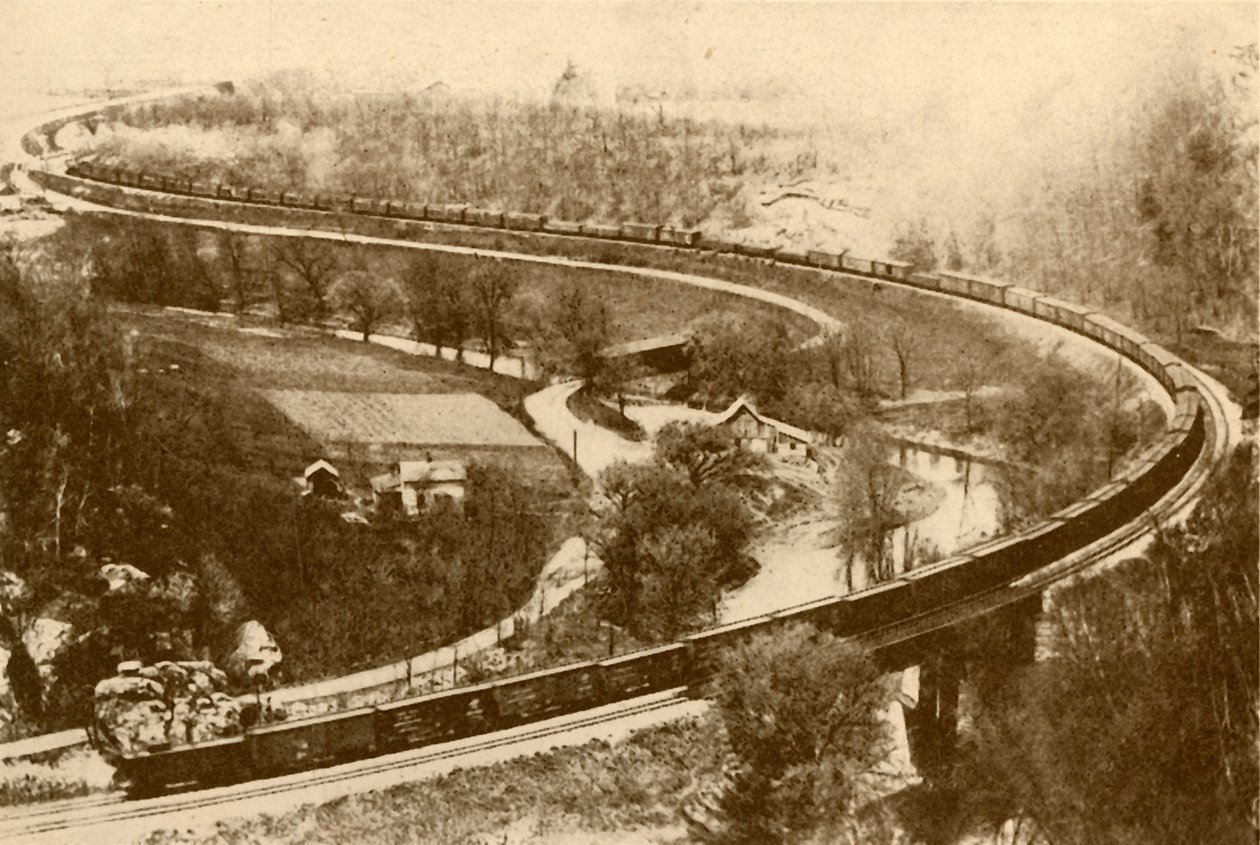 Gigantický nákladní vlak 54 dodávek tažený jedním motorem, Chicago a North West Railway, 193 od Unbekannt