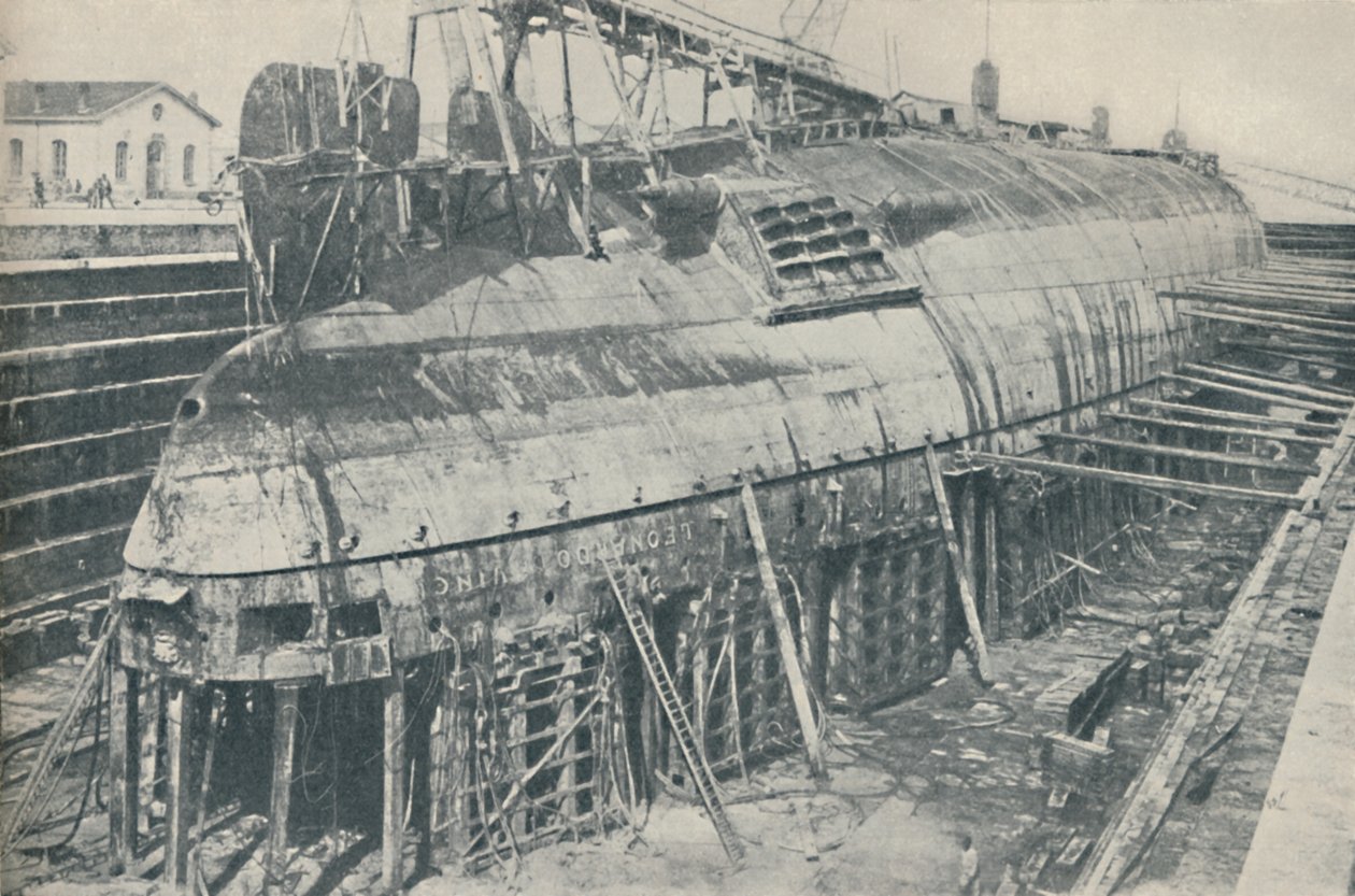 Skvělý počin částečně splněn. Leonardo da Vinci odpočívá v suchém doku, 1936 od Unbekannt