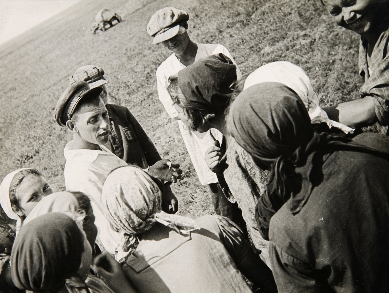 Kolchozská brigáda na přestávce, SSSR, 1931 od Unbekannt