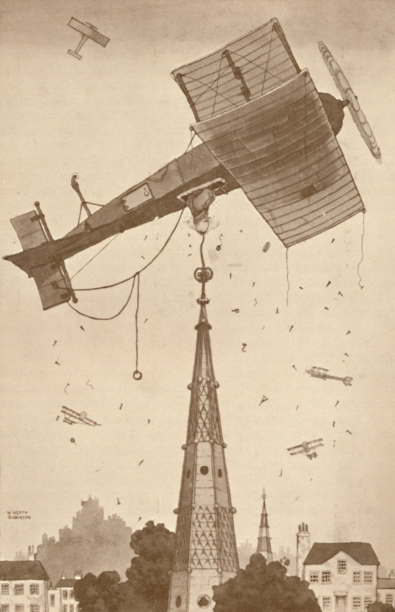 Loop-the-Looper v hluboké myšlence škrábající se na hlavě nad obtížným problémem, 1927 od Unbekannt