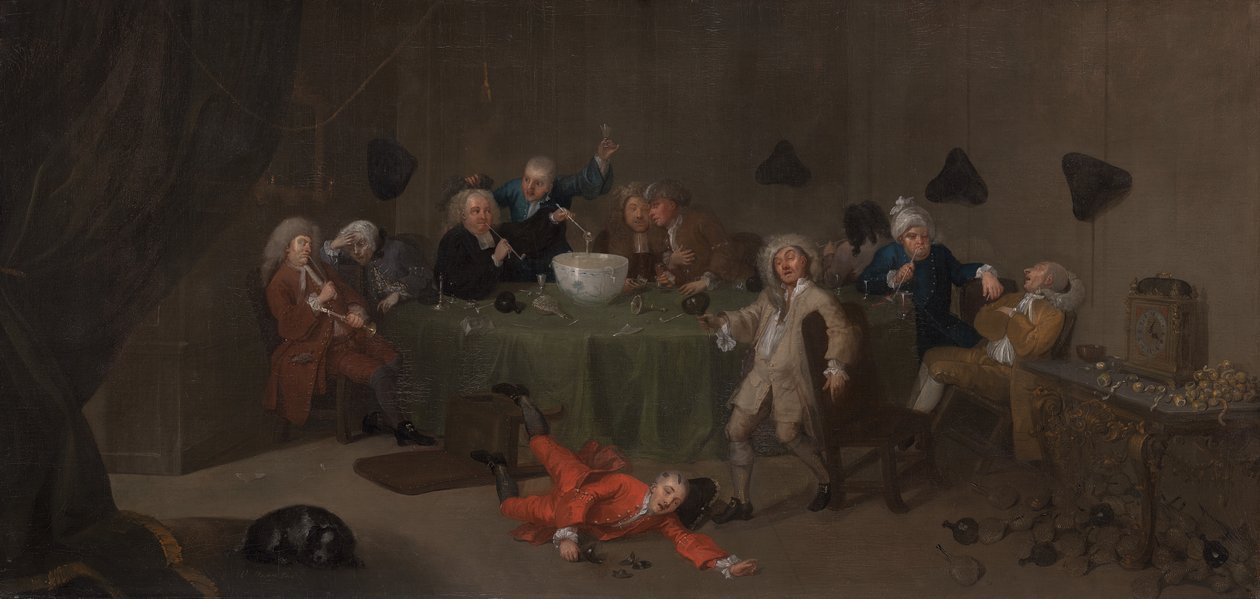 Půlnoční moderní konverzace, ca. 1732. od Unbekannt