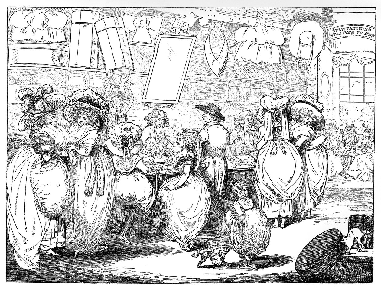A Milliners Shop, 1787 od Unbekannt