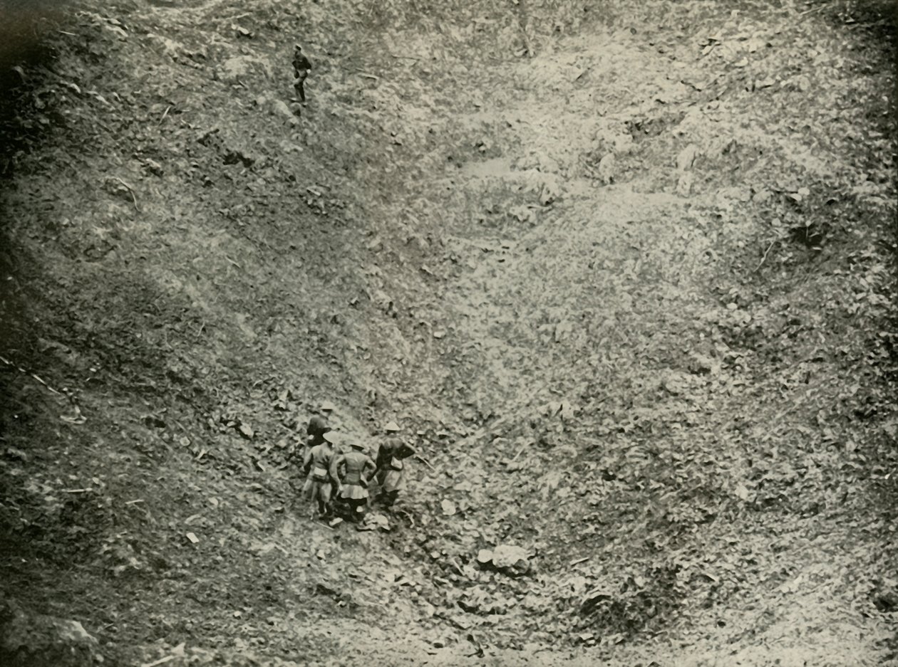 Mine Crater in High Wood, 1919. od Unbekannt