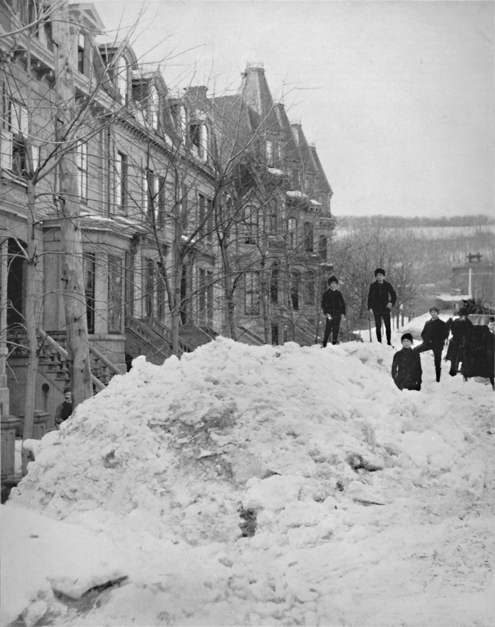 Montreal Street v zimě, 19. století od Unbekannt