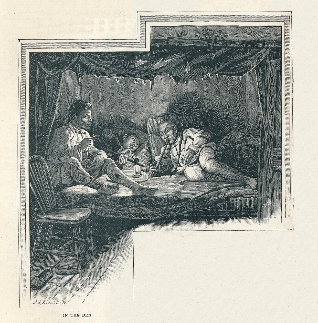 Noc v opiovém doupěti, 1891 od Unbekannt