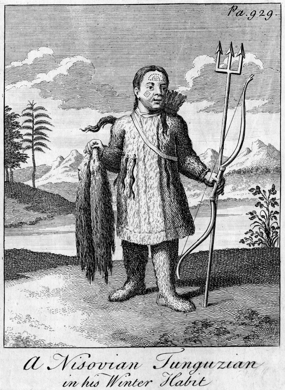 Nisovský Tunguzian ve svém zimním zvyku, c18. století od Unbekannt
