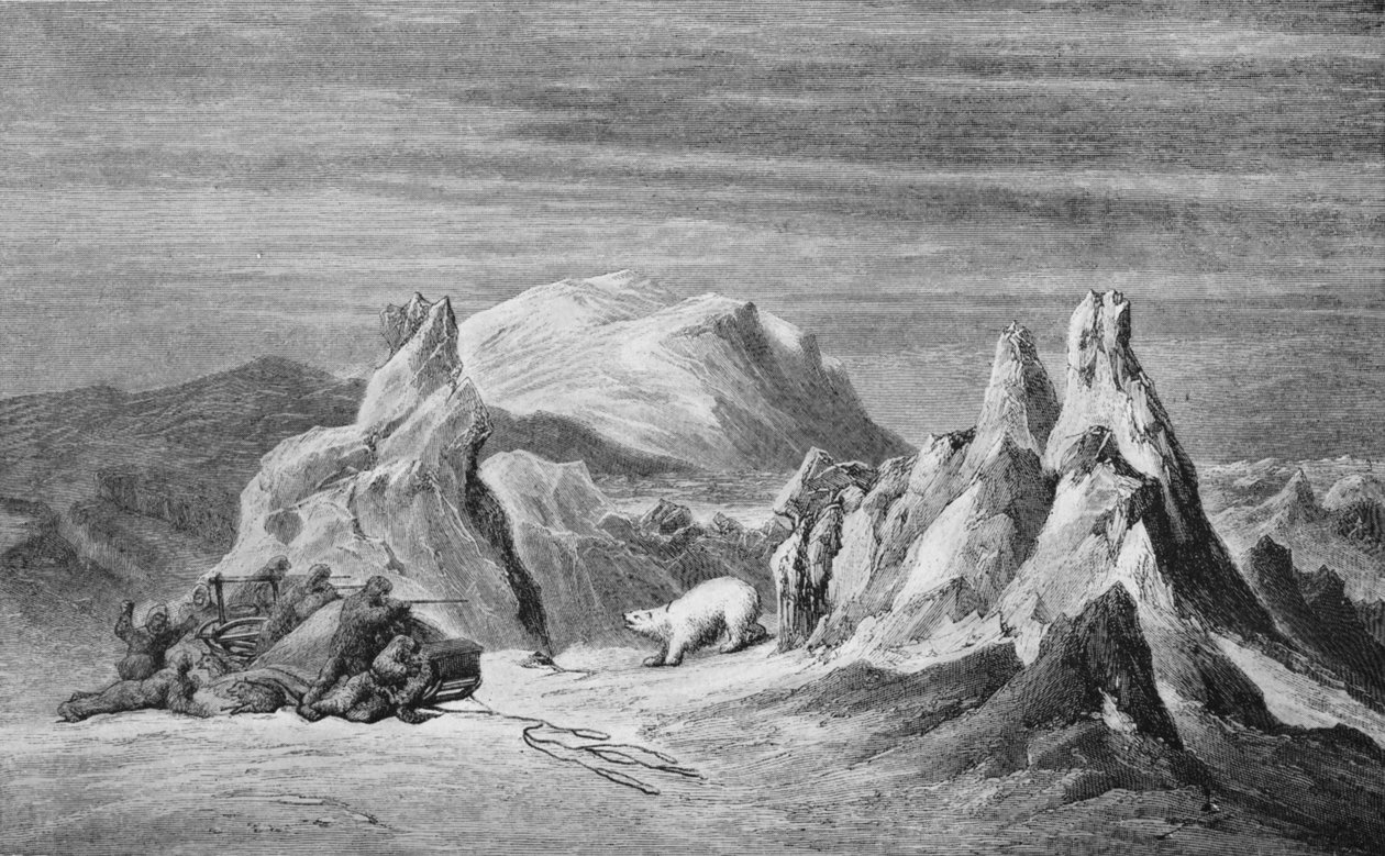 Party from the Tegetthoff Encounters A Bear, c1876, 1928 od Unbekannt