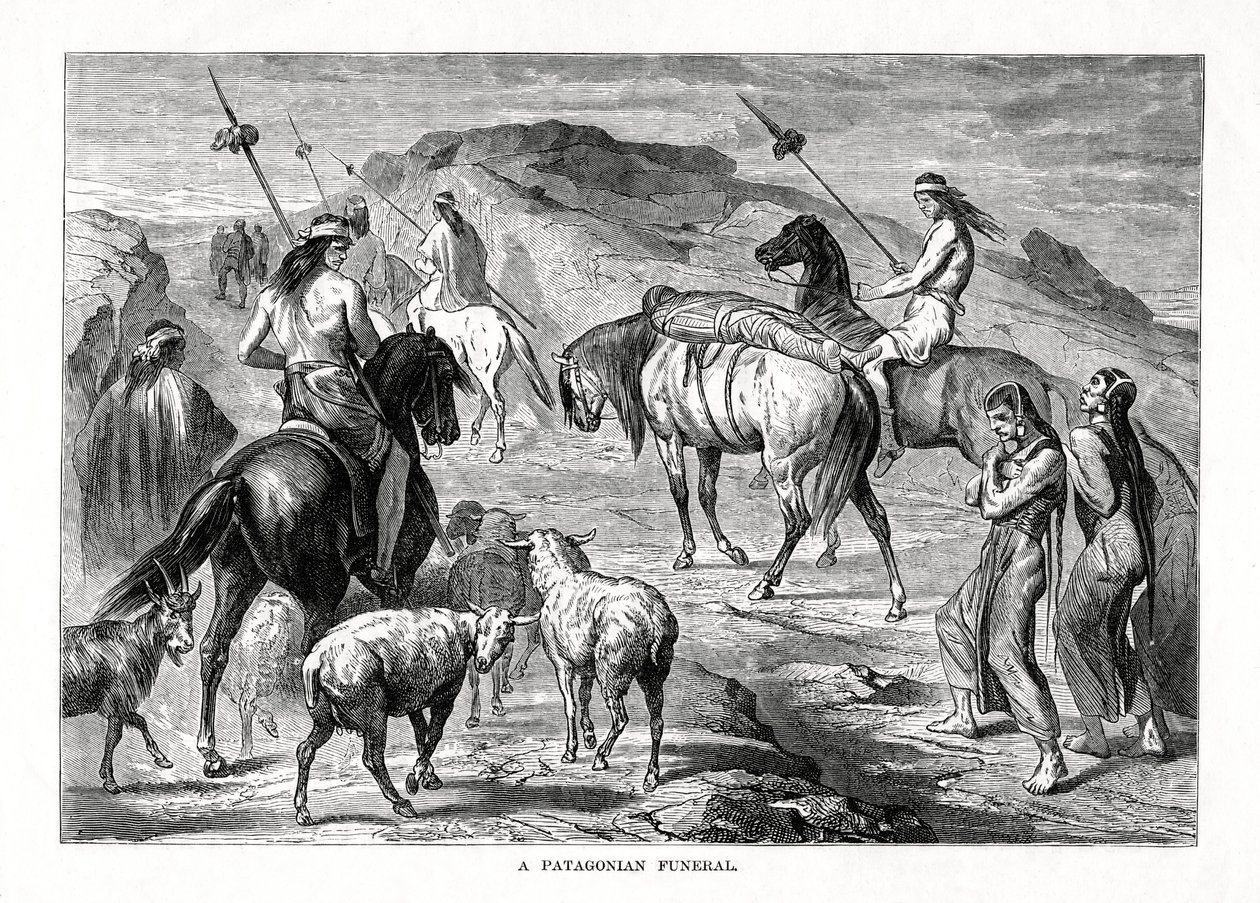 Patagonský pohřeb, 1877 od Unbekannt