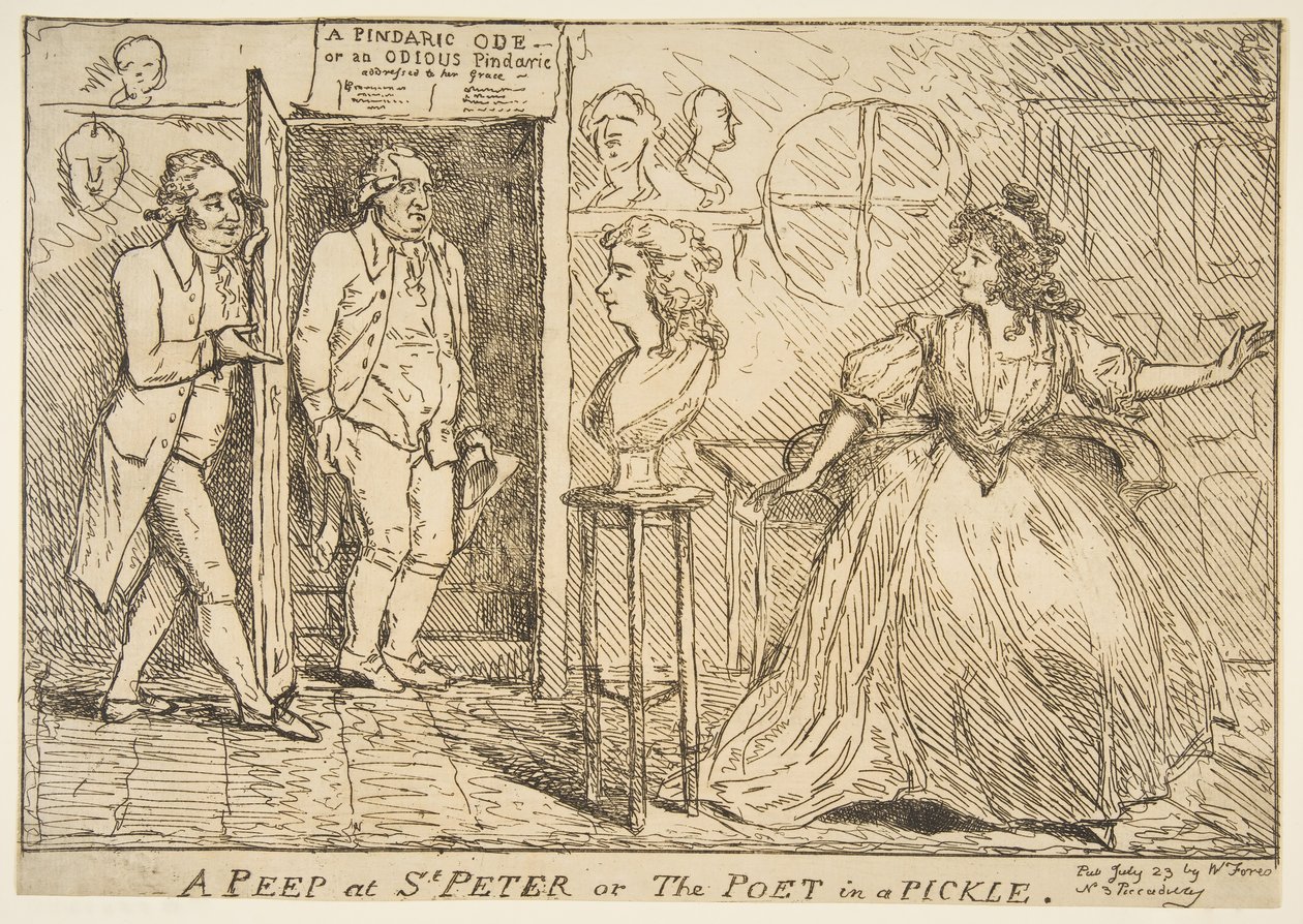 Nakouknutí na svatého Petra aneb Básník v nálevu, 23. července 1789. od Unbekannt