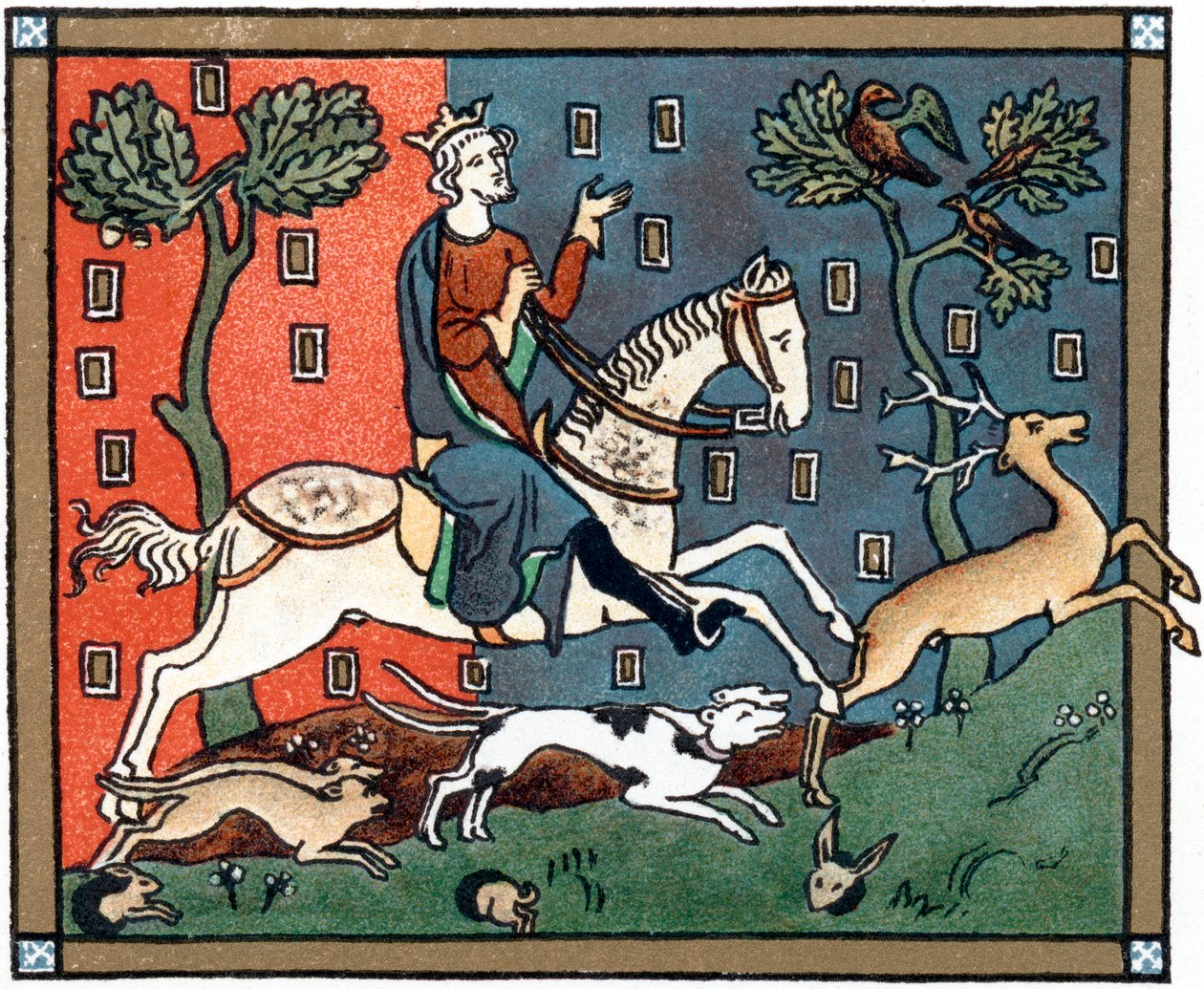 Anglický král Plantagenet na lovu od Unbekannt