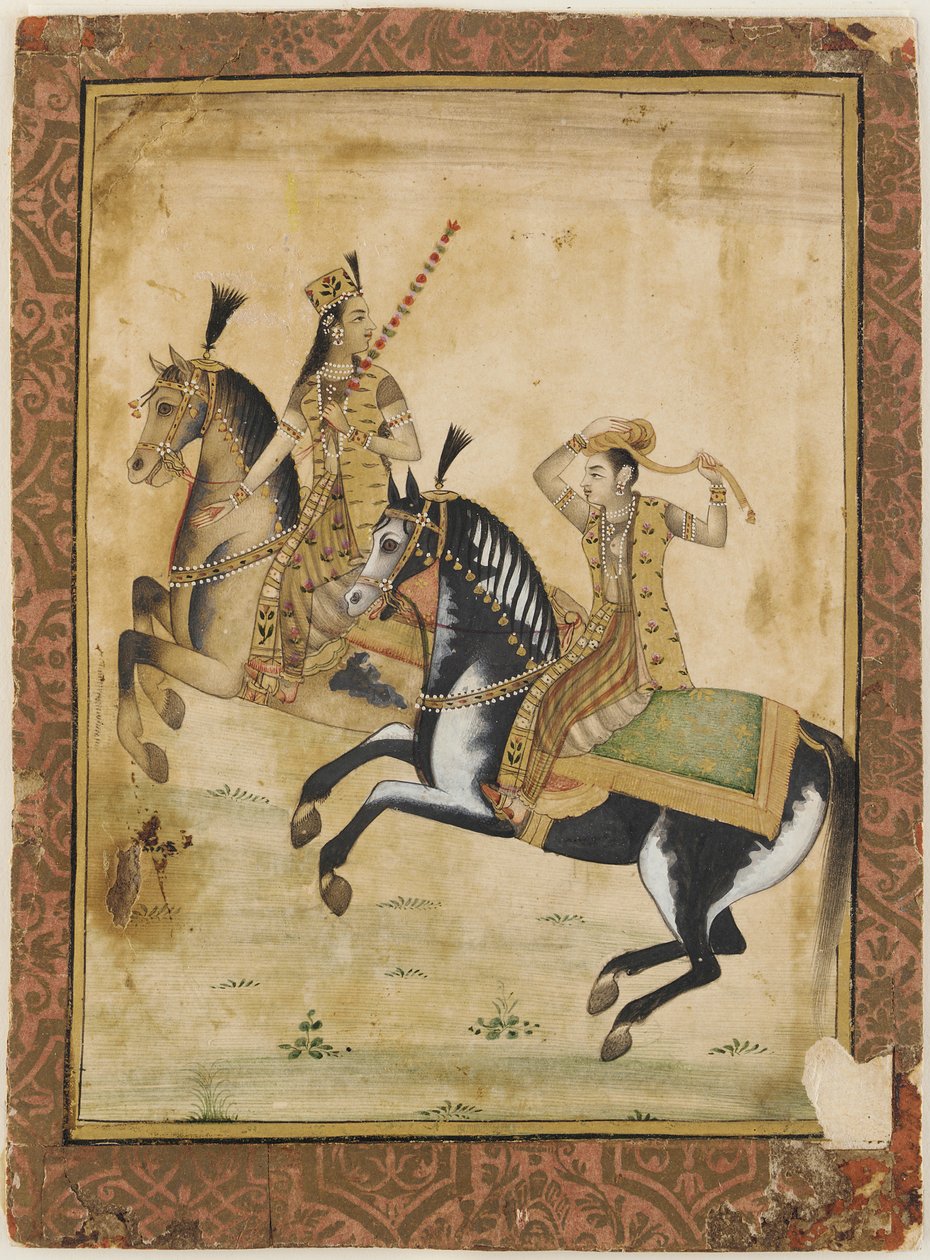Princ a princezna na koni, 18. století. od Unbekannt