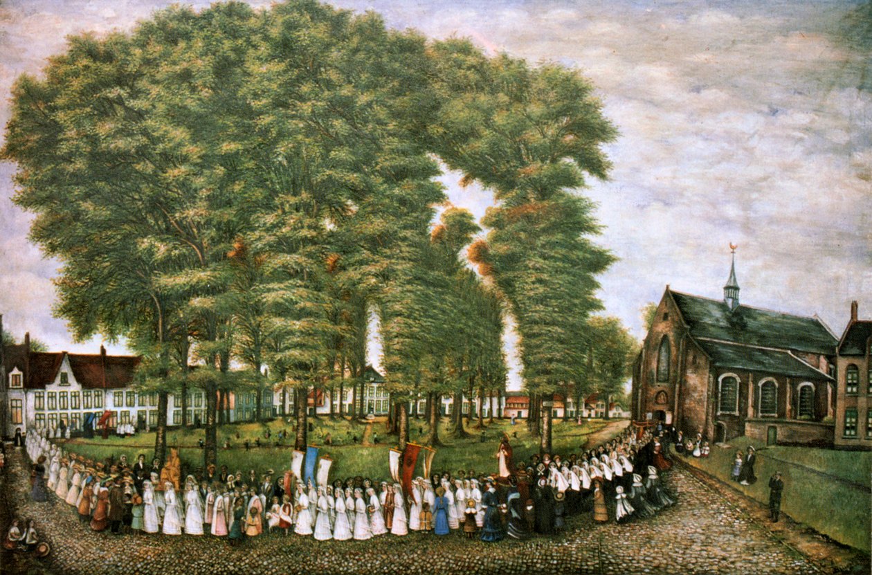 Procesí v Bruggách na konci 19. století, 19. století od Unbekannt