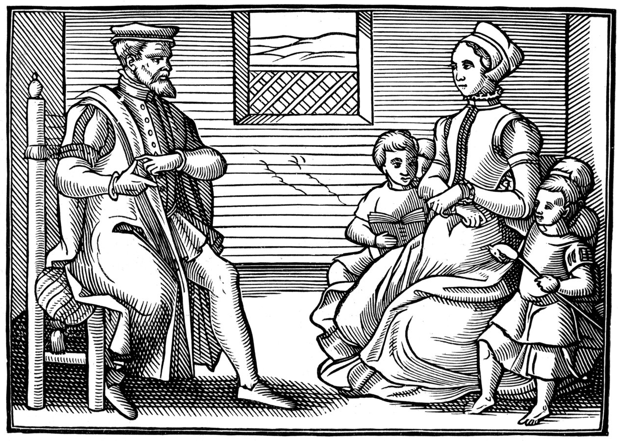Puritan Family, 1563 od Unbekannt