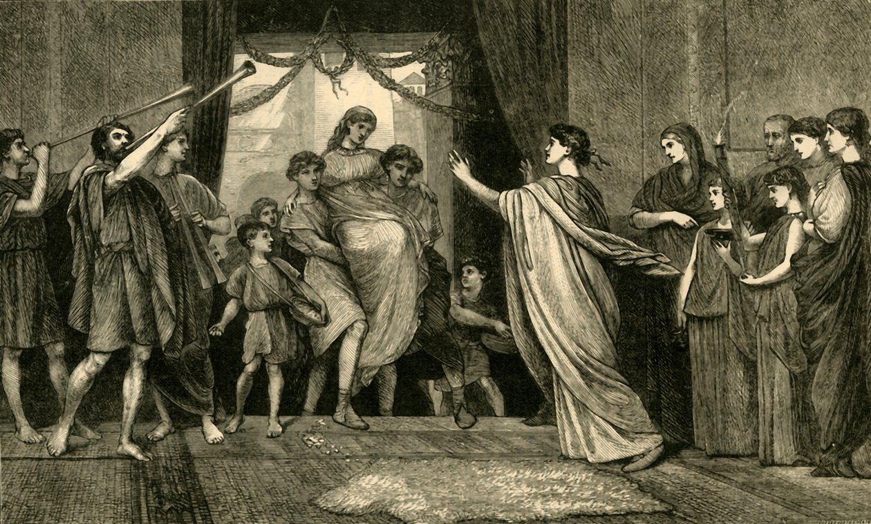 Římská svatba. - Nevěsty se vracejí domů, 1881. od Unbekannt