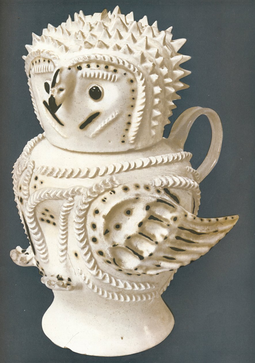 Sova glazovaná používaná jako džbán, hlava na šálek, c1730-c1755, 1913 od Unbekannt