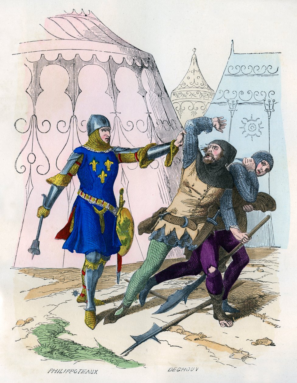 Seržant ve zbrani králi zatýká loupežníka z milice, 1290-1330 1882-1884 od Unbekannt