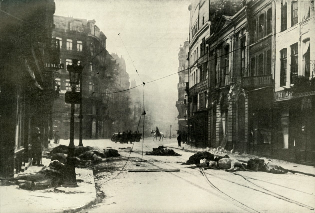 Ulice v Lille, 1919. od Unbekannt