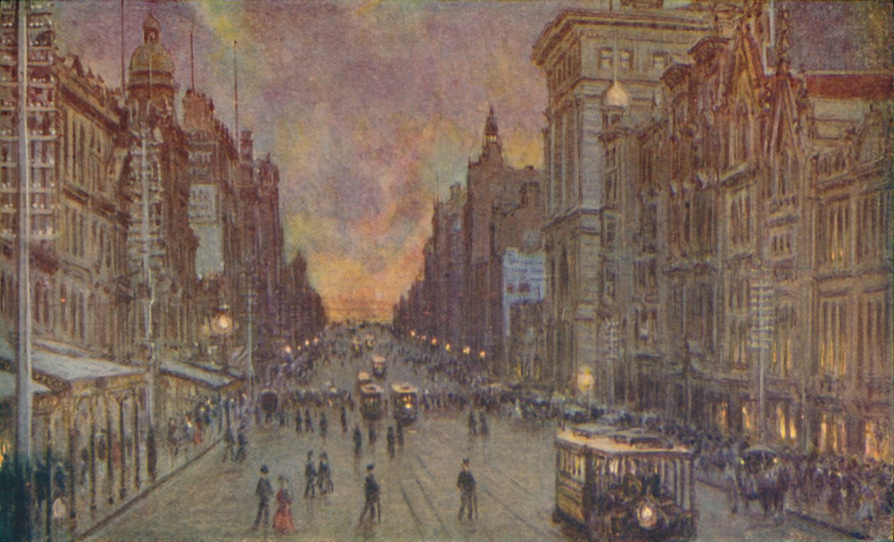 Ulice v Melbourne, 1924 od Unbekannt