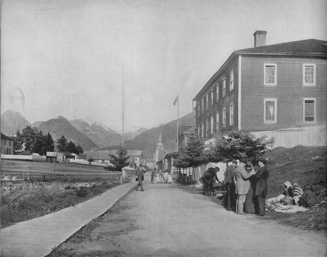Ulice v Sitka, Aljaška, c1897. od Unbekannt