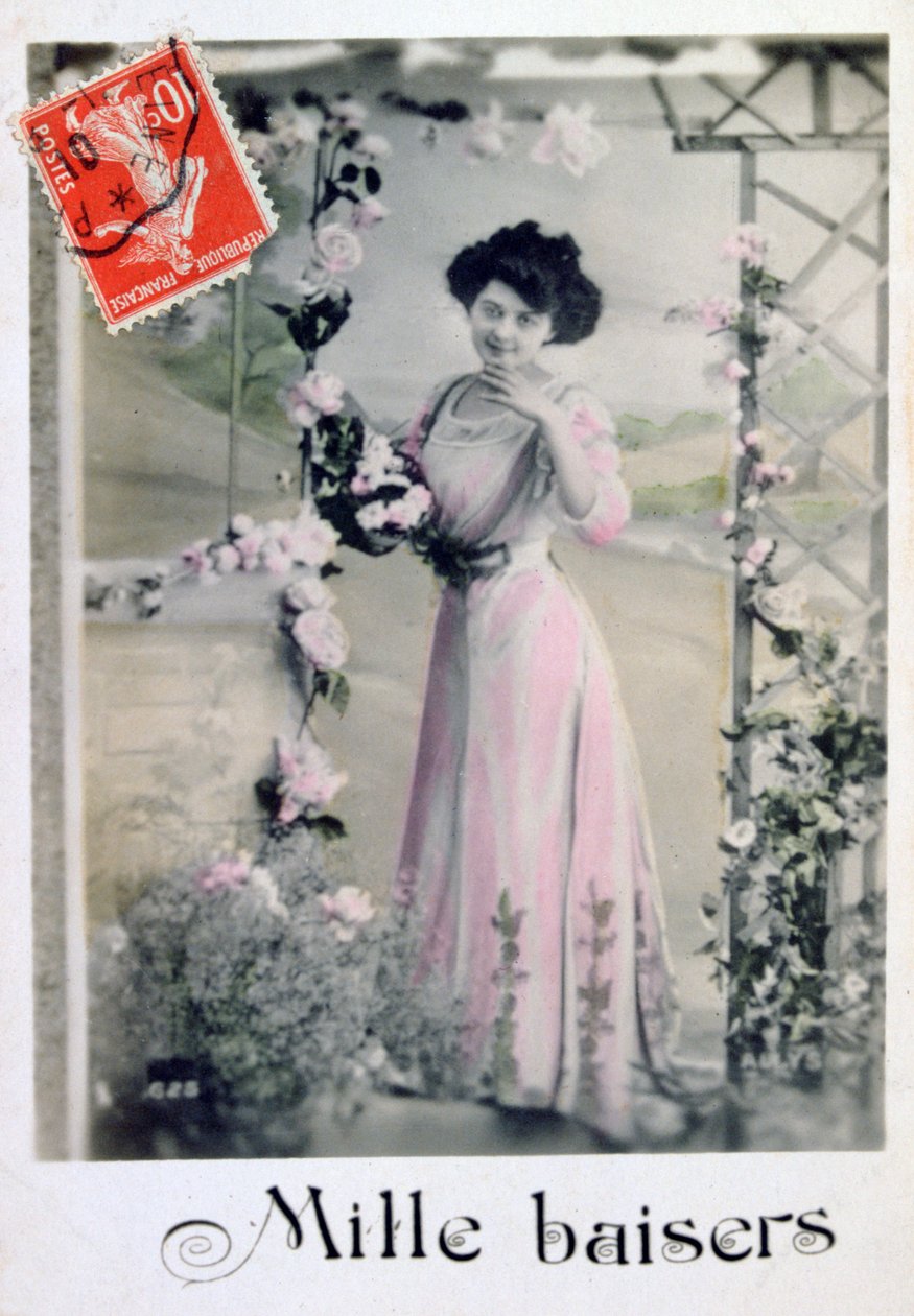 Tisíc polibků, Francouzská pohlednice, c1900 od Unbekannt
