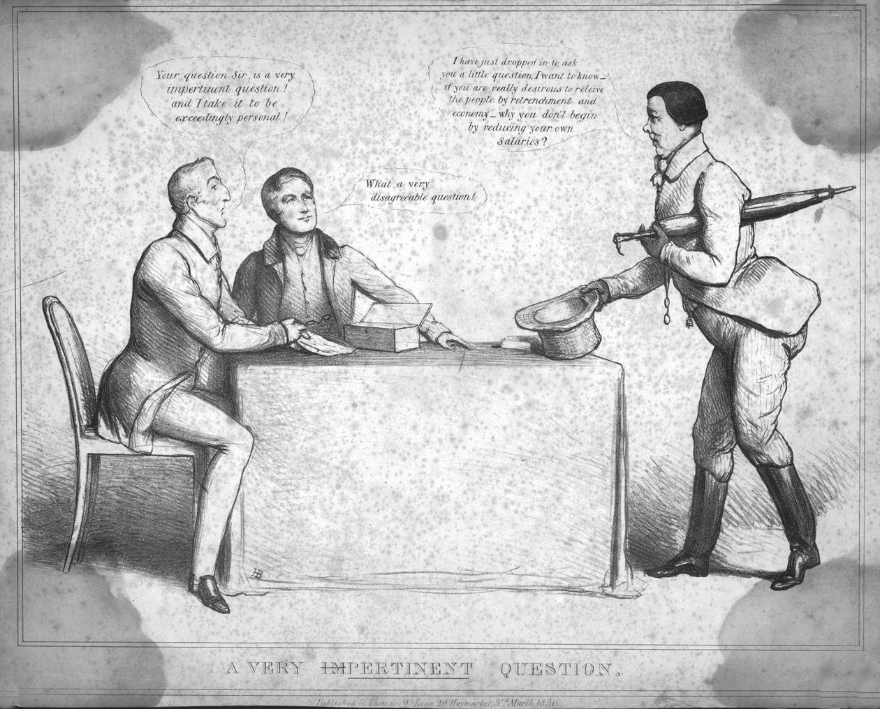Velmi nevhodná otázka., 1830 od Unbekannt