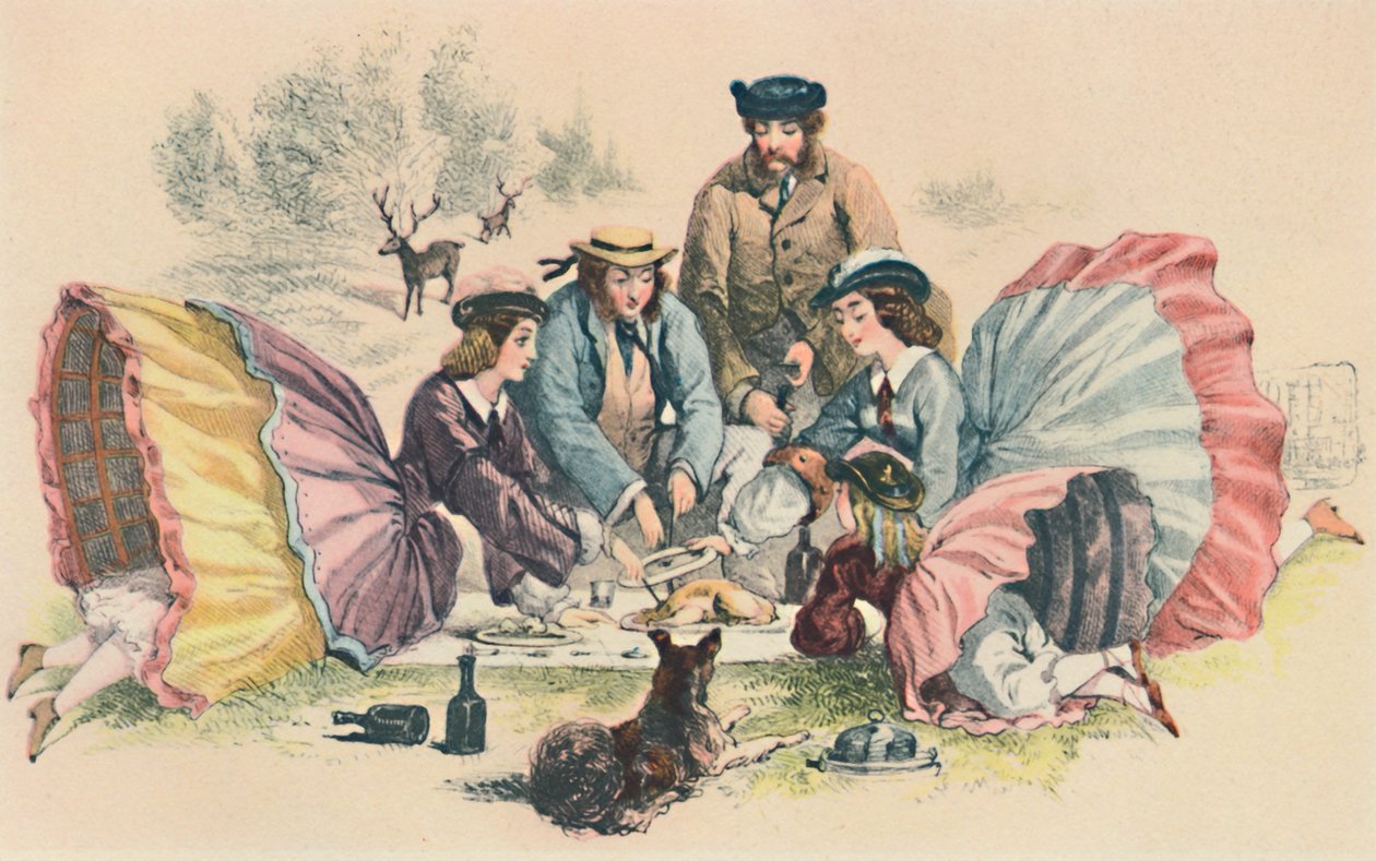 Viktoriánský piknik, c1860, 1944. od Unbekannt