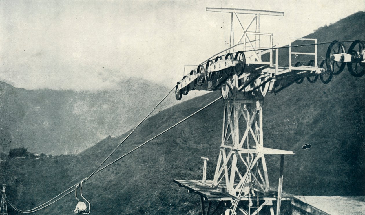 Pohled na lanovou dráhu nebo lanovou dráhu, 1922. od Unbekannt