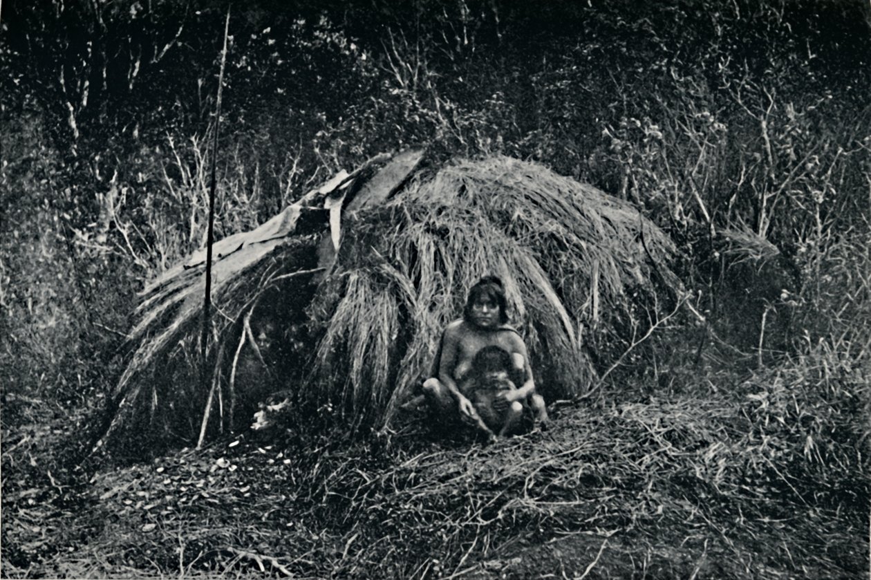 Chata Yaghan v Fuegia, 1911 od Unbekannt