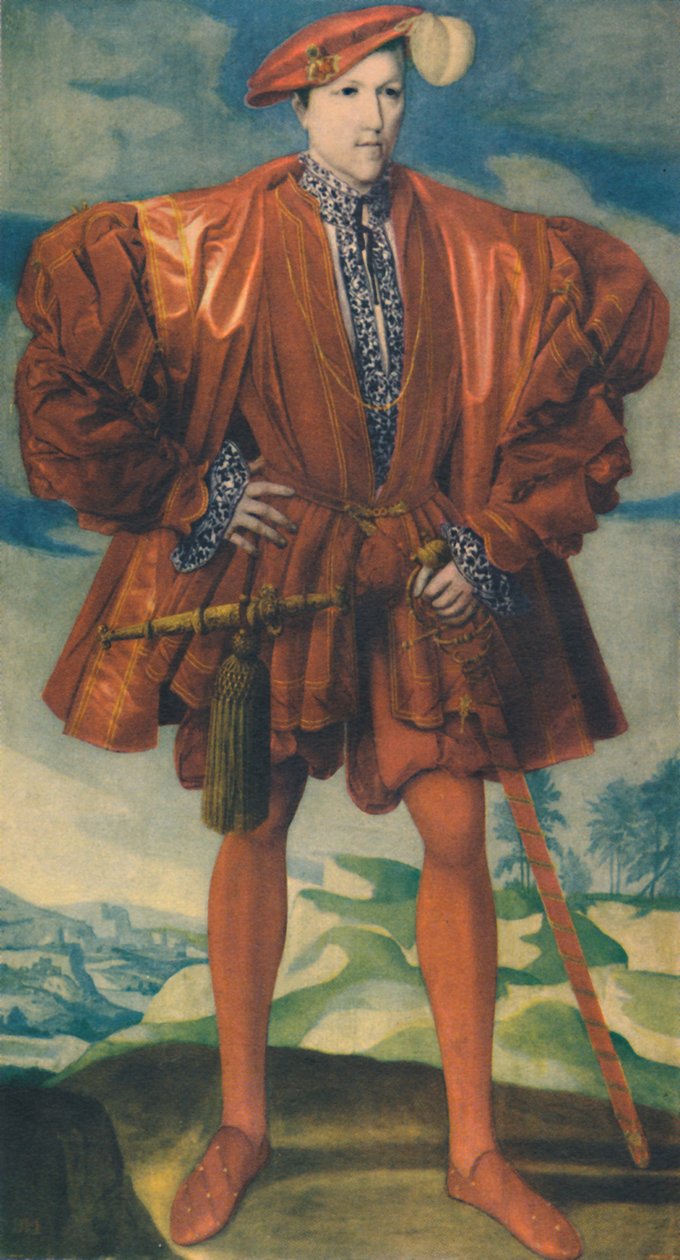 Mladý muž v červeném, kolem 1550, 1948. od Unbekannt