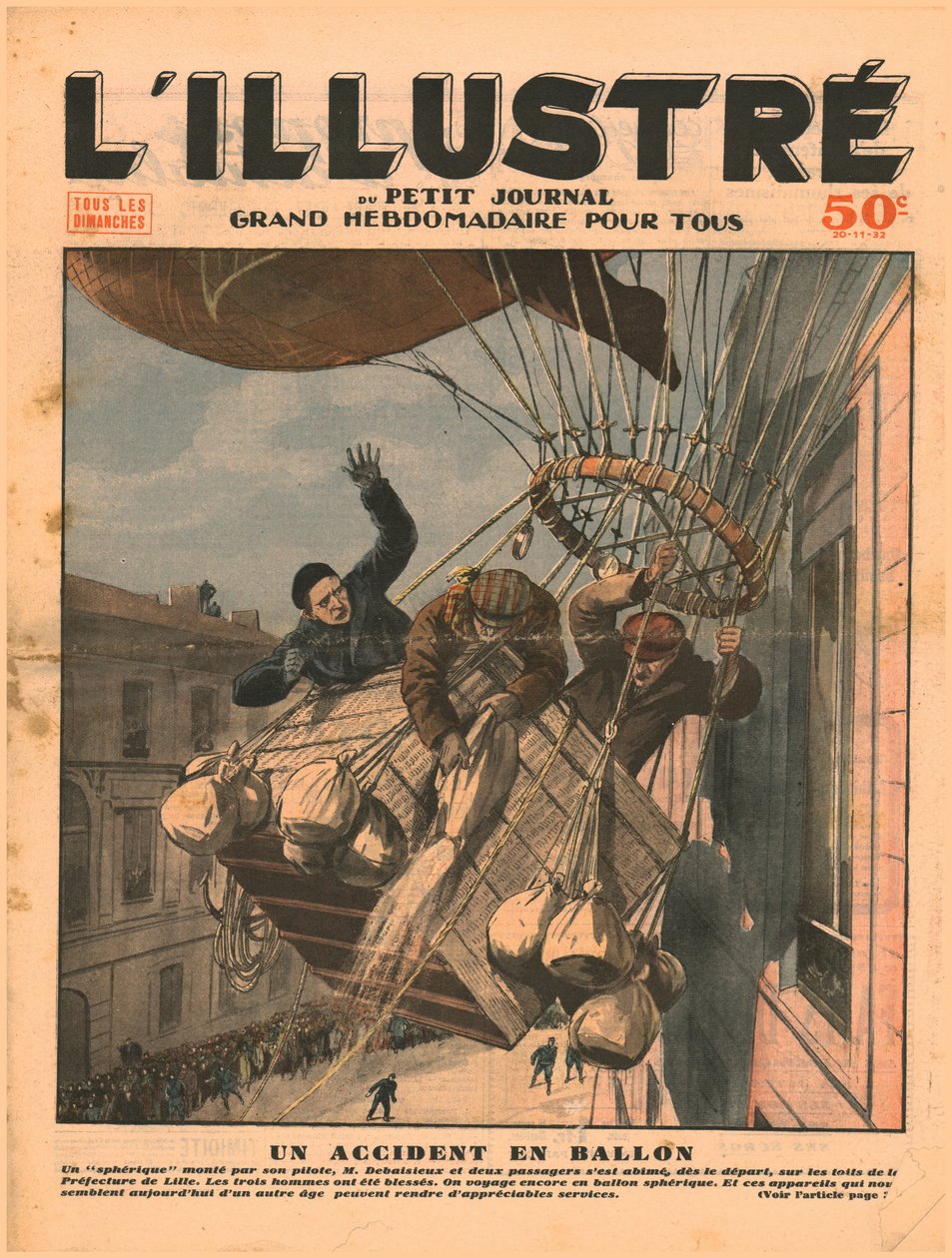 Nehoda balónu, 1932. od Unbekannt