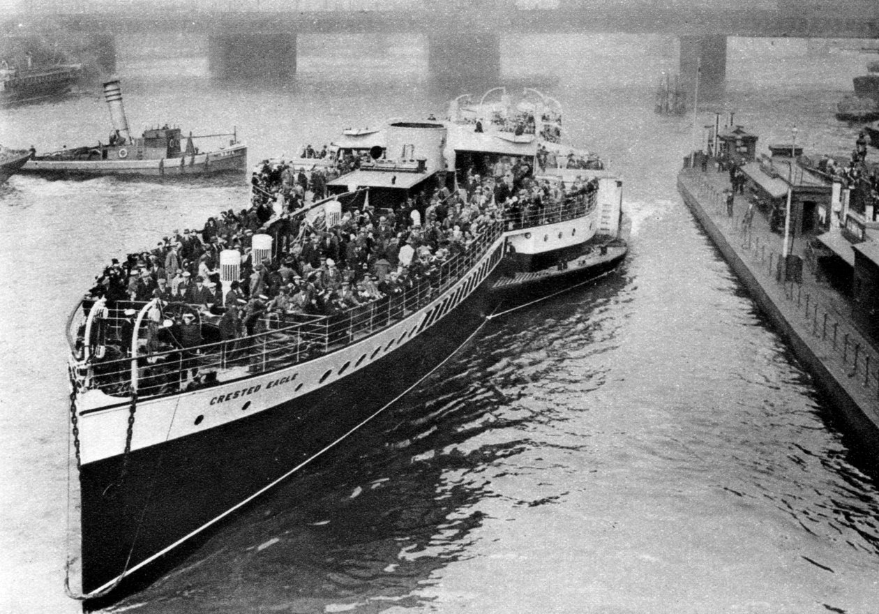 Dav o svátcích na palubě kolesového parníku mířícího do Margate, Londýn, 1926-1927 od Unbekannt