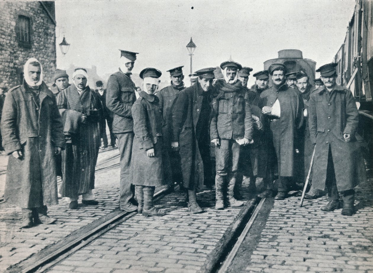 Skupina Neuve Chapelle zraněná na francouzském nádraží, 1915 od Unbekannt