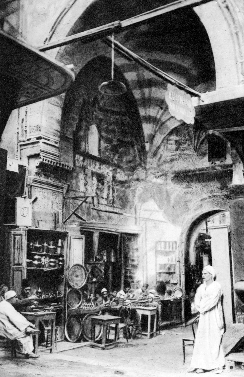 Bazar v Káhiře, Egypt, 20. léta 20. století od Unbekannt
