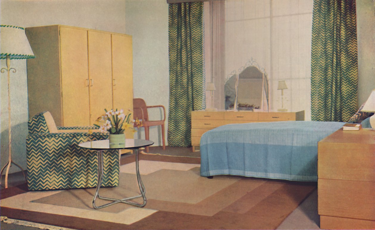 Ložnice navržená slečnou P. E. Humphries, 1936 od Unbekannt