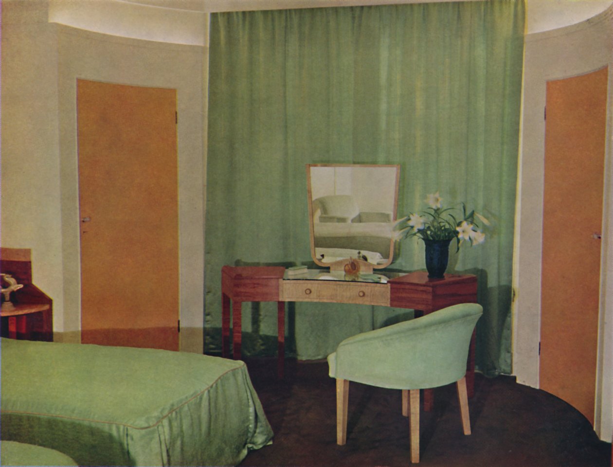 Ložnice v domě na Portland Place, navržený Ianem Hendersonem & Co. z Londýna, 1935 od Unbekannt
