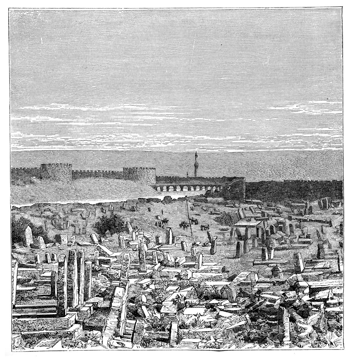 Most přes řeku Tigris, Diyarbakir, Turecko, 1895 od Unbekannt