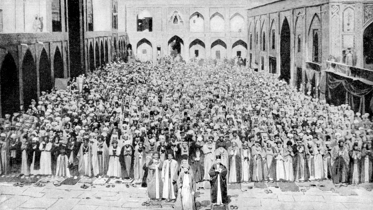 Shromáždění čelí svaté Kaabě v mešitě Mekka, Saúdská Arábie, 1922 od Unbekannt