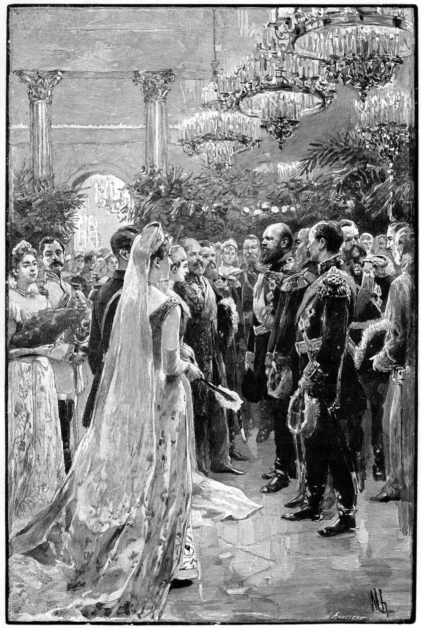 Soudní ples v Zimním paláci, Petrohrad, Rusko, 1892 od Unbekannt