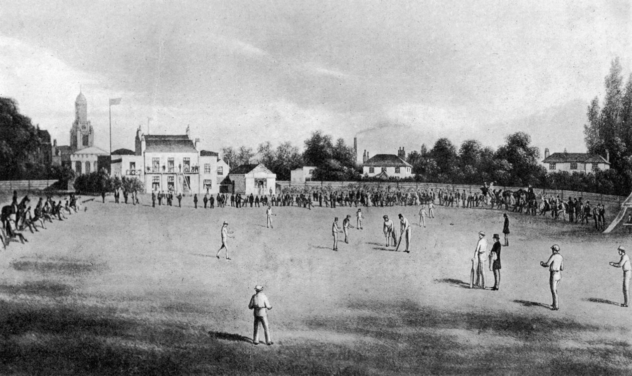 Probíhá kriketový zápas na Kennington Oval, Londýn, 1848-1912 od Unbekannt