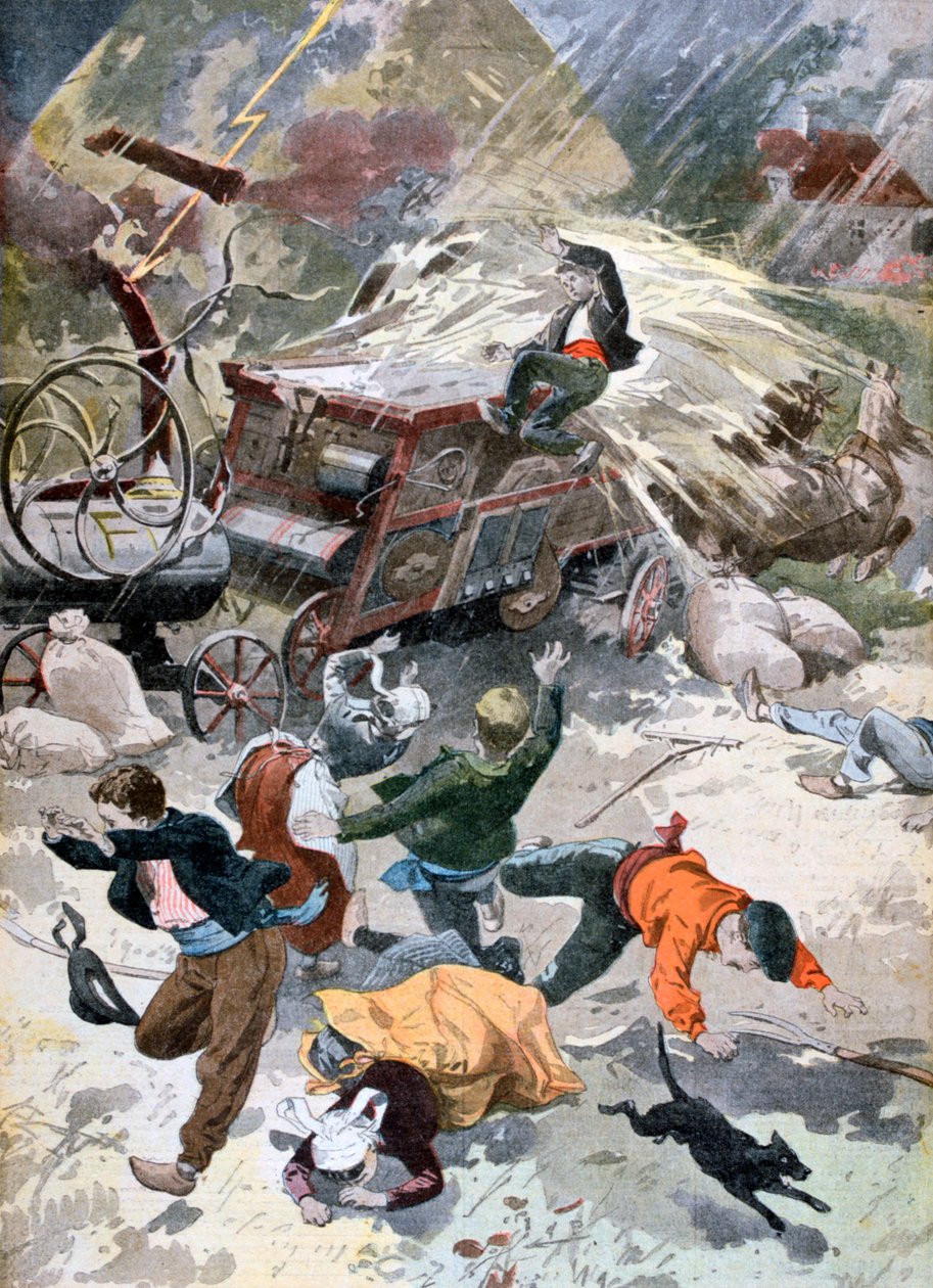 Zemědělský stroj zasažený bleskem, 1902 od Unbekannt