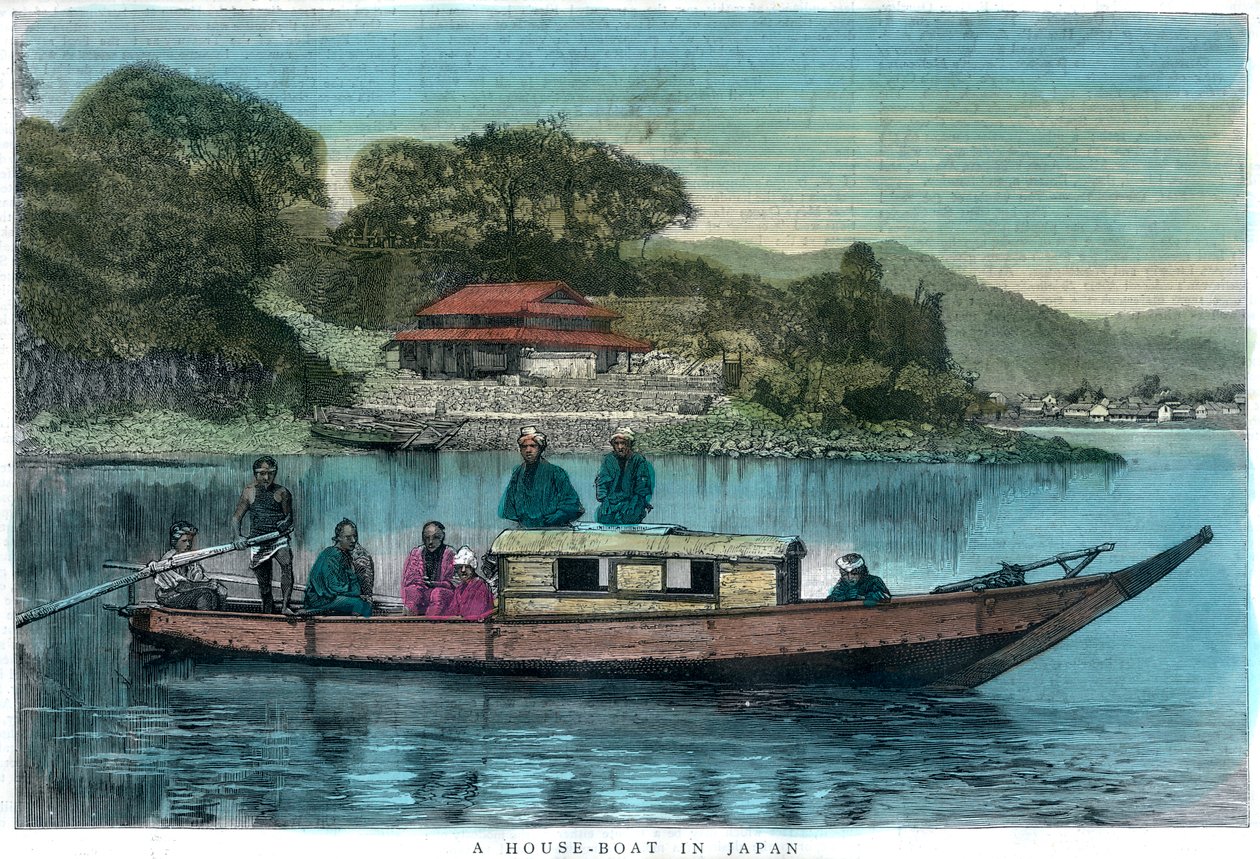 Obytný člun v Japonsku, 1888 od Unbekannt