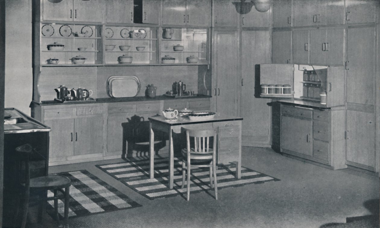 Kuchyň zařízená a vybavená společností Heal & Son, Ltd. z Londýna, 1942 od Unbekannt