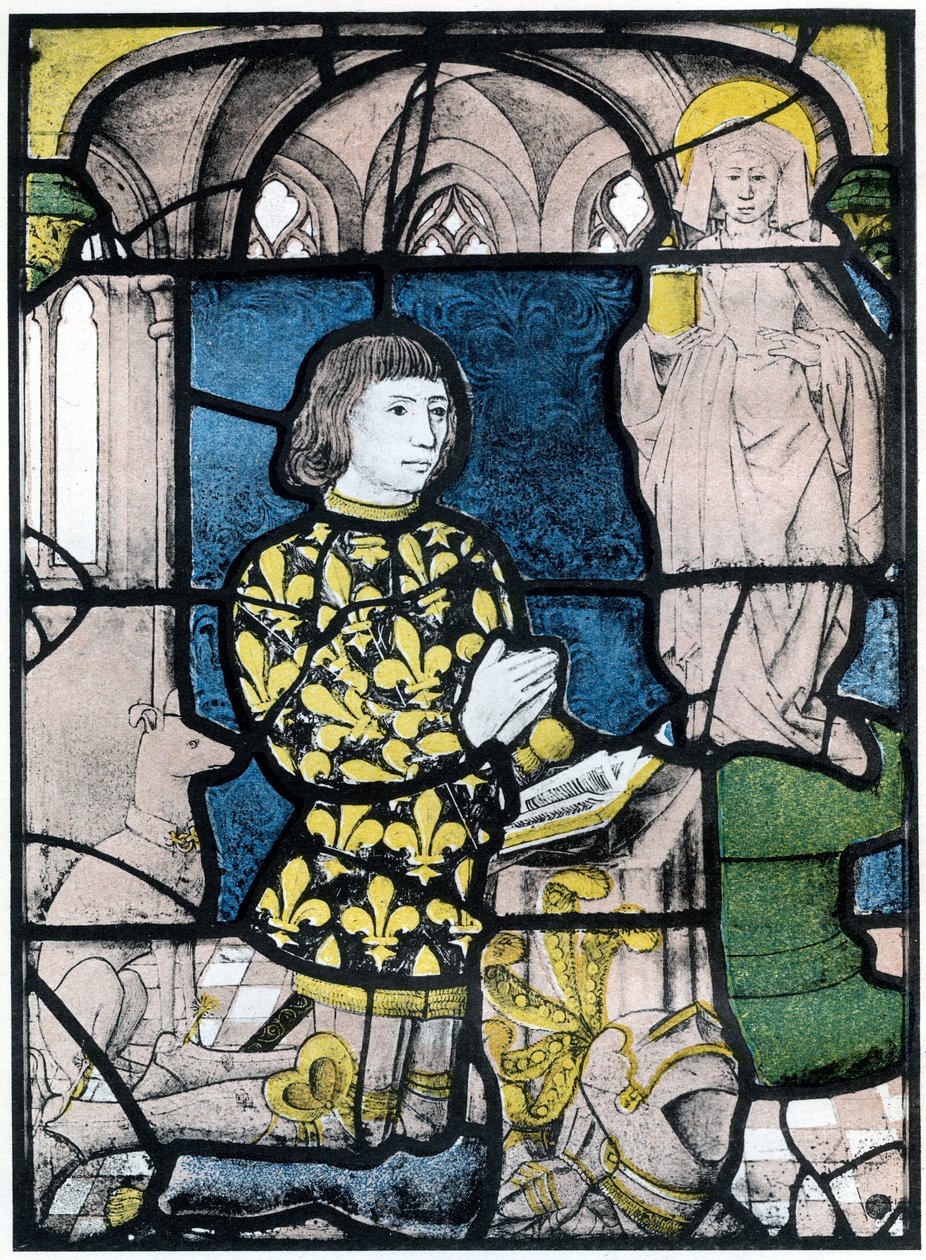 Rytíř de Bernemicourt v jeho orisons před obrazem svaté Máří Magdaleny, c1500, 1924 od Unbekannt