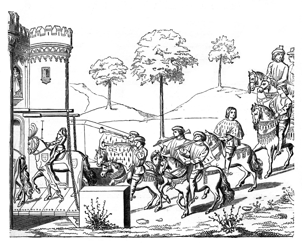 Rytíř vstupující do seznamů, c1460-1465, 1870 od Unbekannt