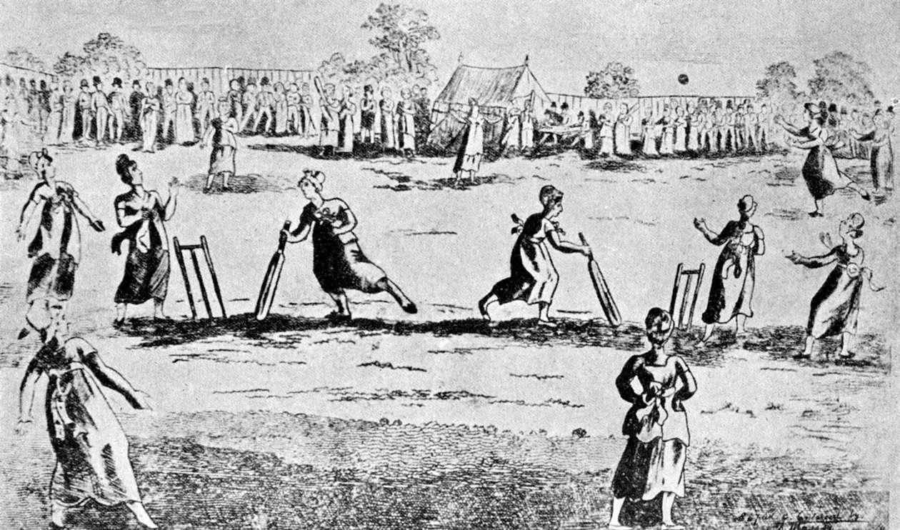 Dámský kriketový zápas, Newington Green, Islington, Londýn, 1811 1912 od Unbekannt