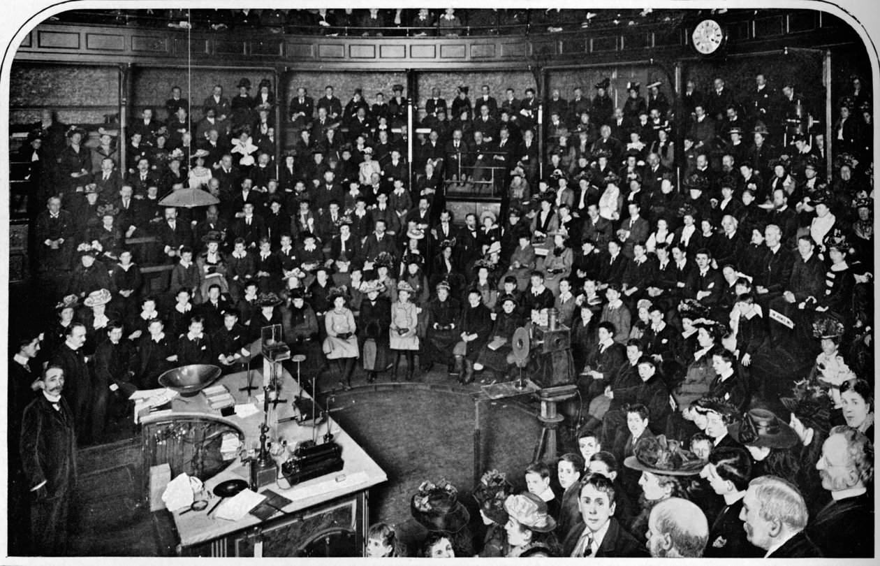 Přednáška v Royal Institution, Londýn, c1903 1903 od Unbekannt