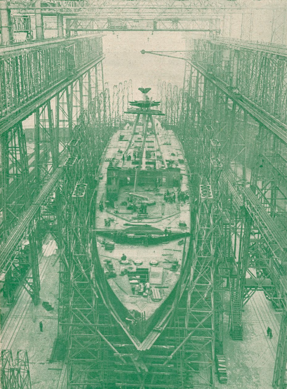 Lehký křižník ve výstavbě, c1917 1919 od Unbekannt