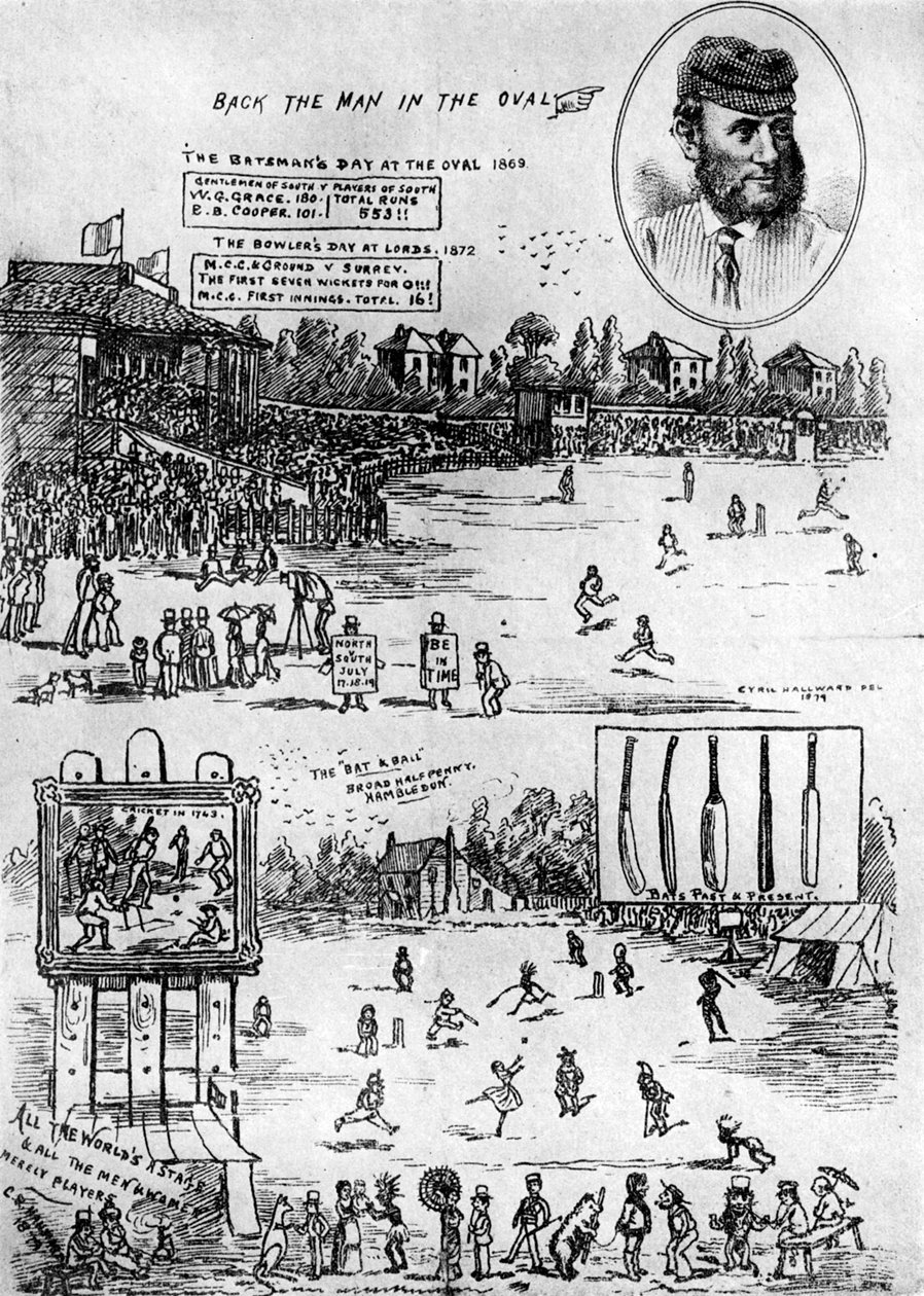 Memento benefičního kriketového zápasu Jamese Southertona, 19. století 1912 od Unbekannt