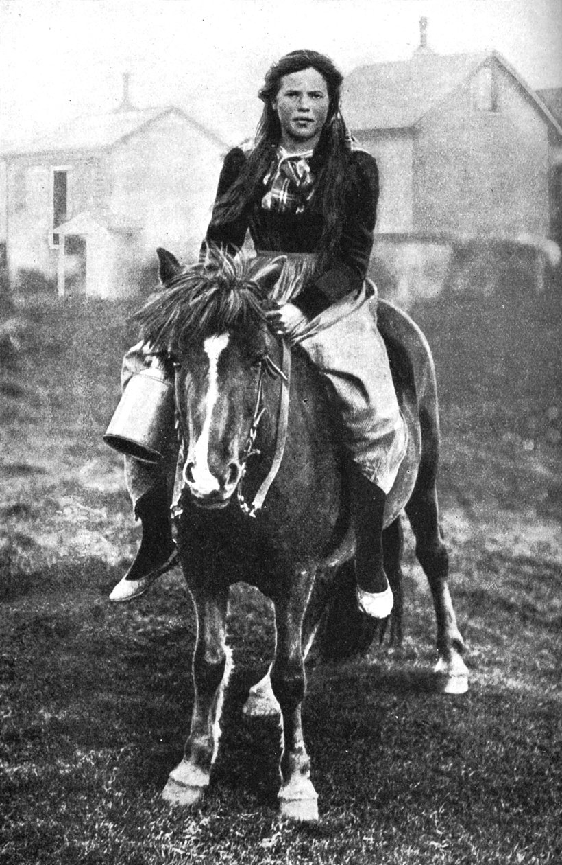 Dojička na ranním kole, Island, 1922 od Unbekannt